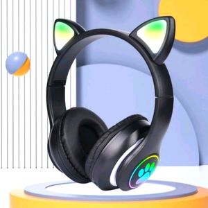 True Wireless LED light up Cat Ear Shaped Headphones